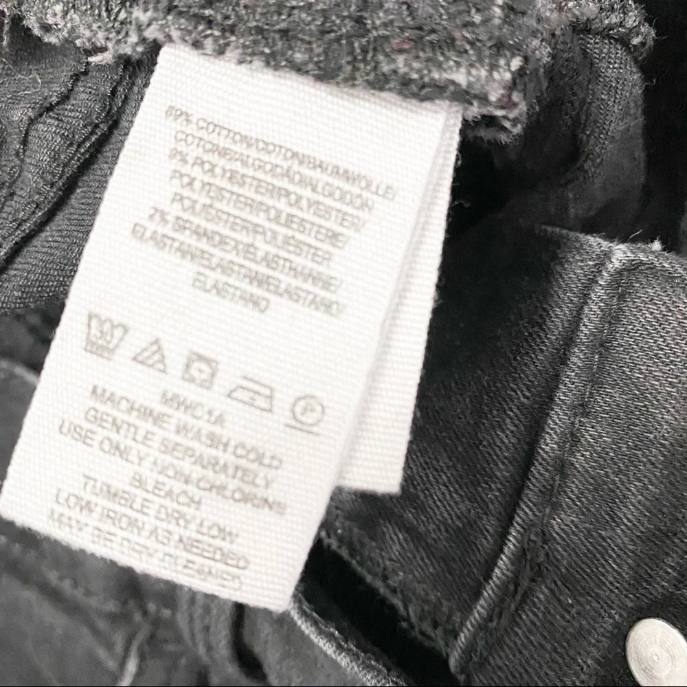 Free People High Rise Black Skinny Denim Jeans 31